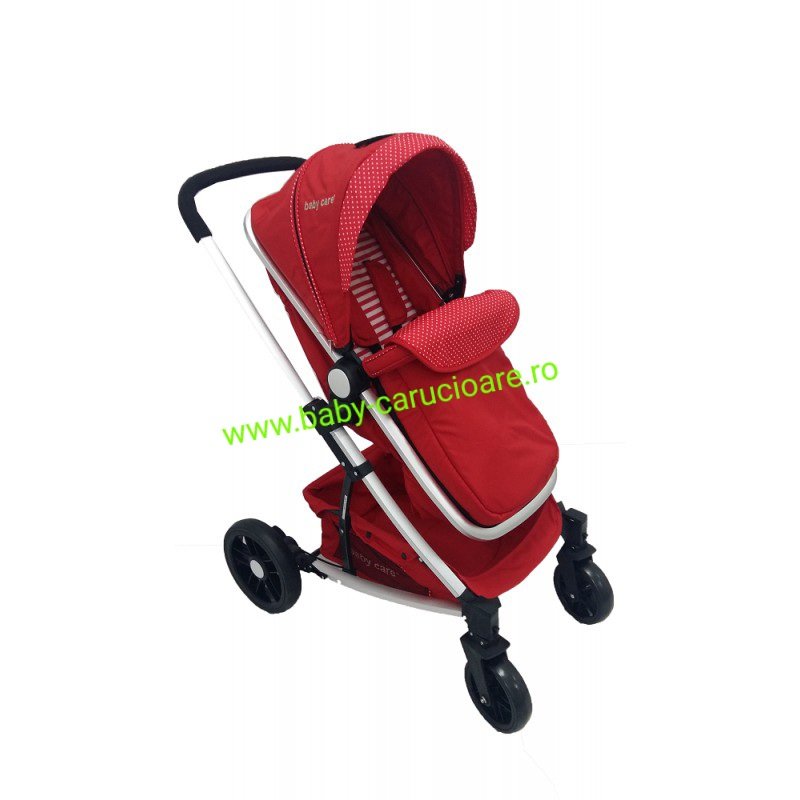 Carucior nou nascut 3 in 1 Baby Care YK 18-19 Rosu